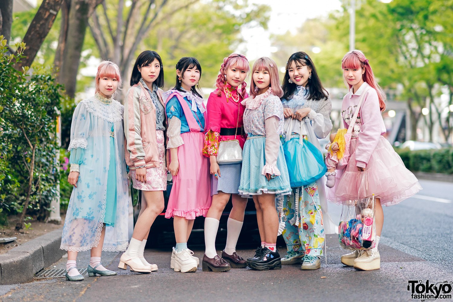 Coleção de pessoas kawaii harajuku