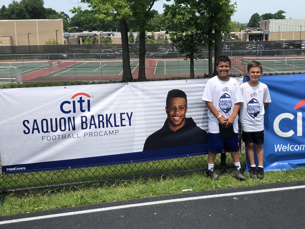 Wonderful experience for these boys!! @saquon was absolutely amazing with them and very interactive kids loved every minute.  @Citibank @ProCamps #CloserToPro
