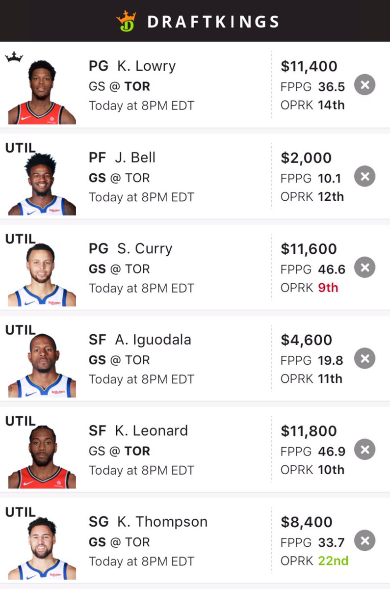 MoneyTimeDFS's tweet photo. It’s #MoneyTime! Here’s the NBA Showdown line! LIKE if using! Use it primarily for cash games. #nba #dfs #draftkings #dknba #freedfslines https://t.co/B6Ir1YJvhN