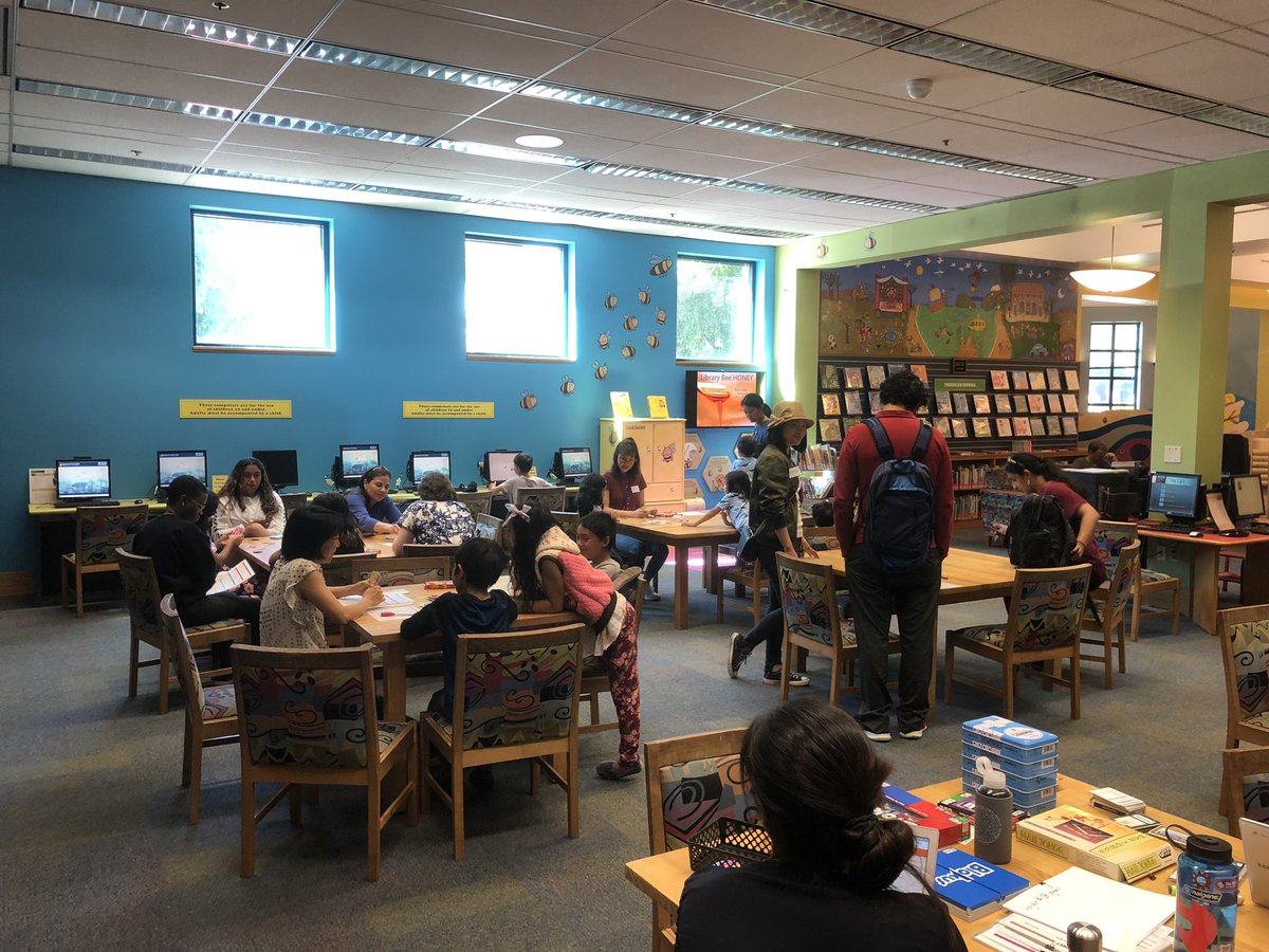 prinda's tweet photo. @TheTechInteract is on the road today, popping up in RWC Library, playing games and tying them in with #computationalthinking #computerscience. Partnering with the brilliant @tamyraintech and @thegrene. Thanks to @InfyFoundation for making this possible! https://t.co/aIOT4gVHYl