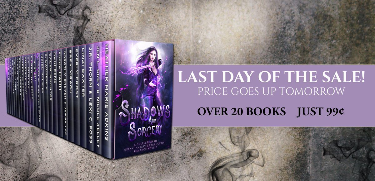 AuthorSamBritt's tweet photo. 🔥 5 hours left! Don't miss out on this sale!🔥

The 99¢ sale of #ShadowsandSorcery ends AT MIDNIGHT EDT! Get your copy now! https://t.co/fvKbV0HTYk

#ebookdeals #sundayfunday #amreading #paranormalromance #iartg  #mustread #availablenow #authorcrosspromo #bookpromo #magicreads https://t.co/Qi8K1XyWRm