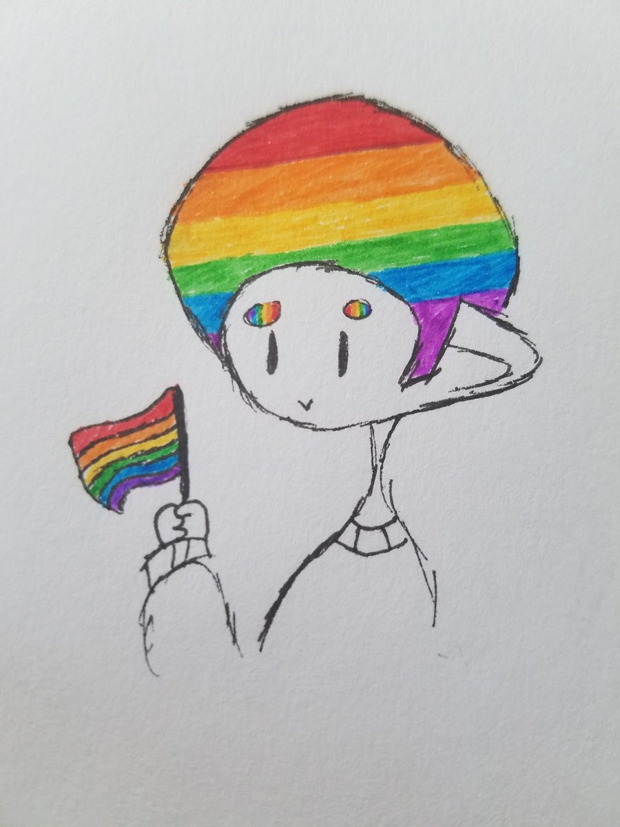 #PrideMonth #Splatoon2 Orb boy showing his pride ❤🧡💛💚💙💜