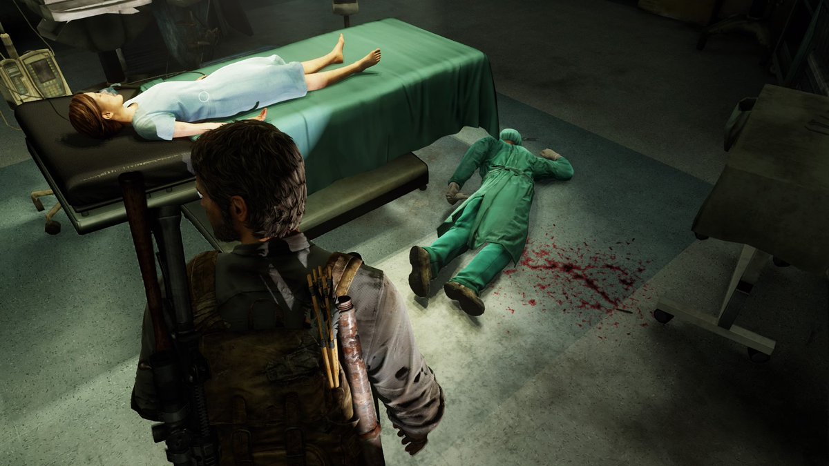 jordan_TLOU's tweet photo. Didn't want to kill the doctor. But I guess it echoes the "death for freedom" wall painting we saw earlier. For Joel to be free, he has to kill. #PlayingWithTheEnd19 https://t.co/eEosuYDwLA