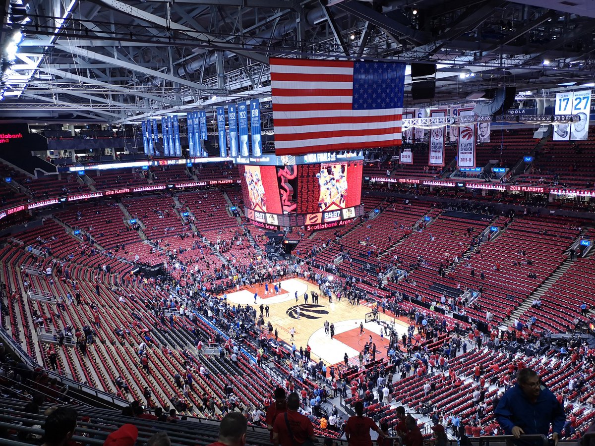 The view you get for one years' salary...#WeTheNorth #game2 #thanksMatt