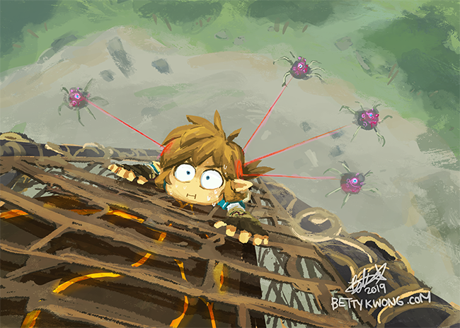 Betty_Kwong's tweet photo. More botw speedpaint!! This made me scream so much 😂 #BreathoftheWild https://t.co/W6cLZ2FRZ8