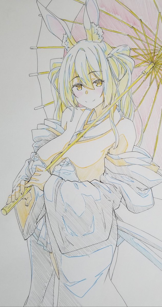 #絵ます
うさますちゃんに傘を持たせたら
更に可愛いのでは?
という落書きです!ww 