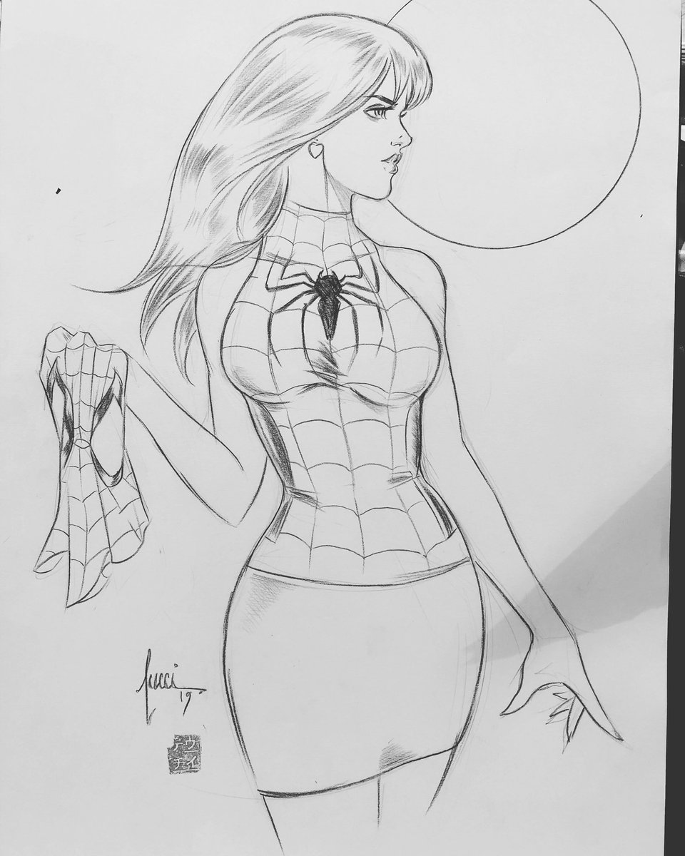 BillyTucci's tweet photo. Another sketch from @comicconrevolution thanks all! #sketchcover #maryjane #comics #spiderman #faceittigeryoujusthitthejackpot https://t.co/BdfjKb9tVJ