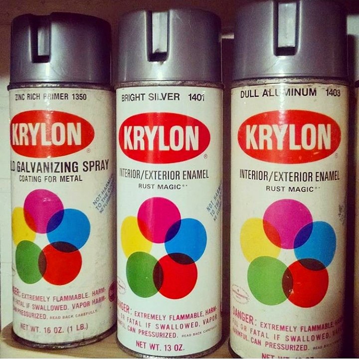 capmatchescolor's tweet photo. Three of a kind. Krylon's options for silvers in the 70s. See our IG post for more details. https://t.co/T8r1CGzL37