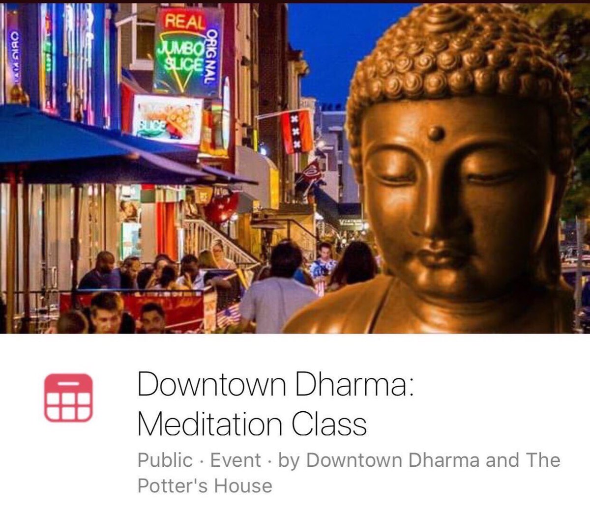 FreeinDCBlog's tweet photo. Tonight! #IMCW Sunday night #Meditation in Adams Morgan
@Pottershousedc 6pm-7:30pm, by donation. 1658 Columbia Rd NW. Walking distance from the Columbia Heights Metro and accessible by multiple bus lines. Learn more at https://t.co/lDFomLsAVF https://t.co/YislRoWV55