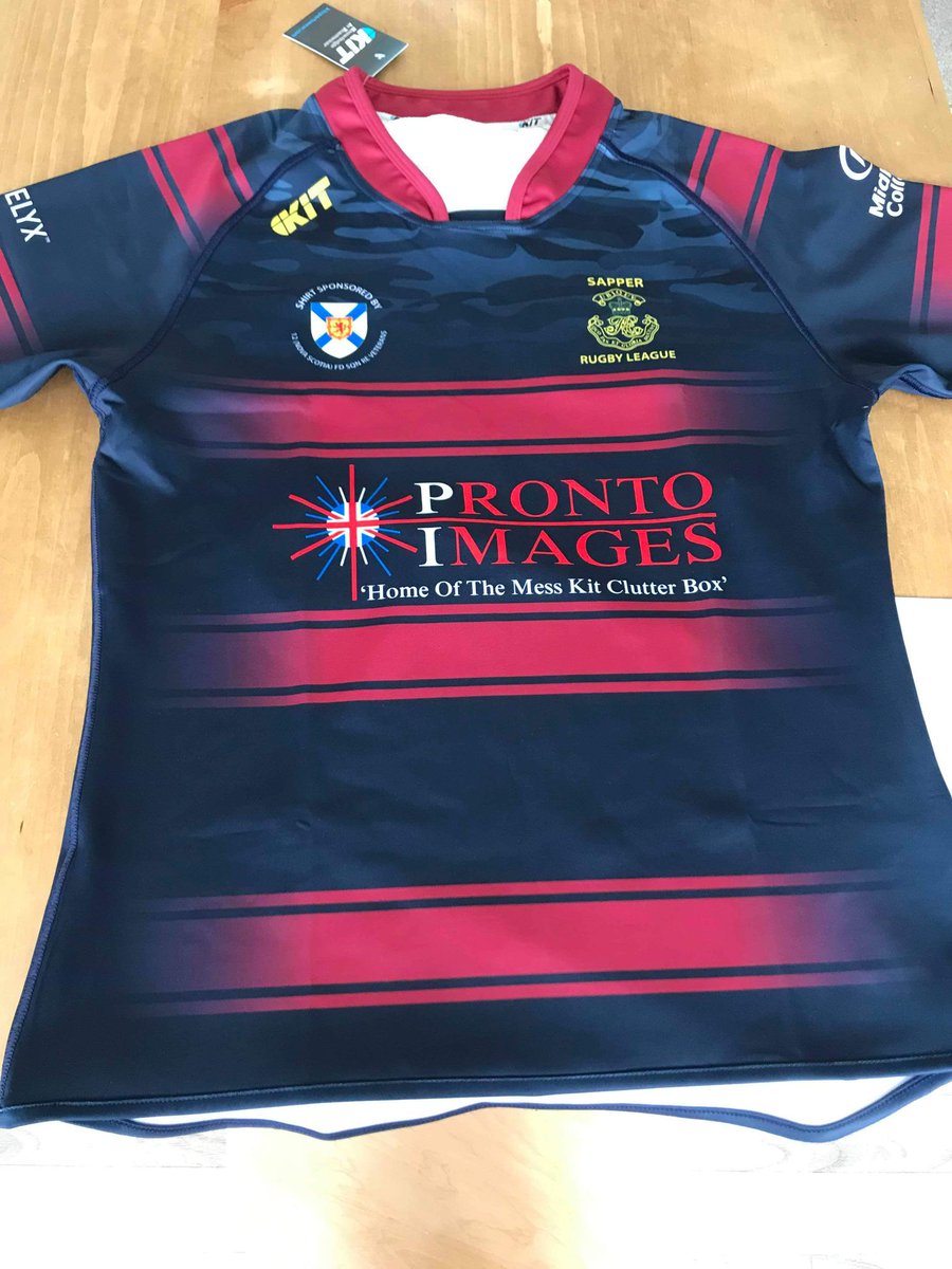 SapperPower's tweet photo. Thank you to Stevie Emm, @nidgethompson and all the Alumni from 12 (Nova Scotia) Sqn for once again sponsoring players shirts this season. Along with @prontoimages you are always there to #SupportYourSappers @Proud_Sappers @MidKentCollege @SapperSupport #Helyx https://t.co/JsLASDK8YS