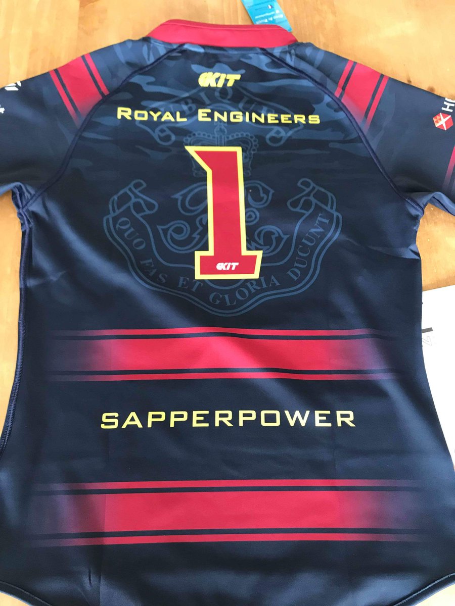 SapperPower's tweet photo. Thank you to Stevie Emm, @nidgethompson and all the Alumni from 12 (Nova Scotia) Sqn for once again sponsoring players shirts this season. Along with @prontoimages you are always there to #SupportYourSappers @Proud_Sappers @MidKentCollege @SapperSupport #Helyx https://t.co/JsLASDK8YS