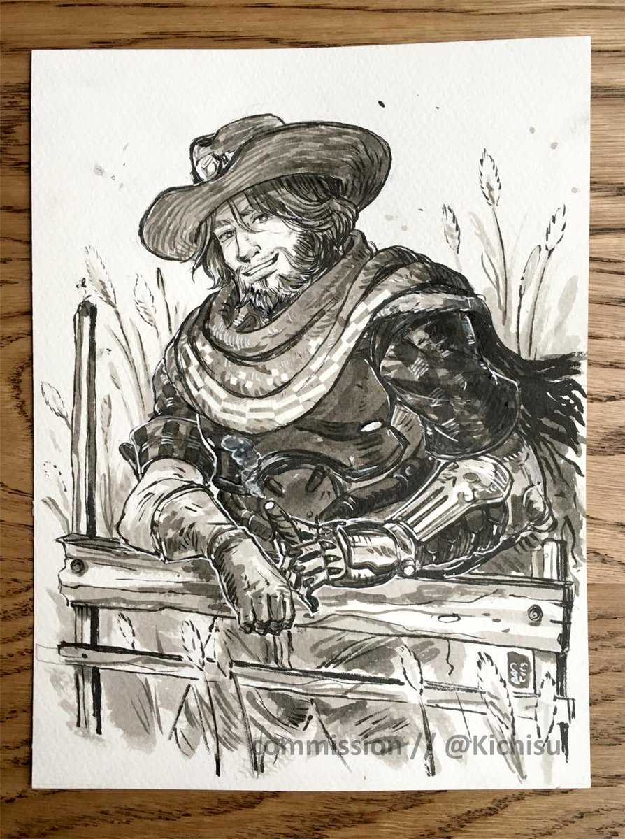 Kichisu's tweet photo. Commission: On the Range - McCree 
Thank you so much @soap_stitches ❤️💙💜 https://t.co/Msh4krwKCo