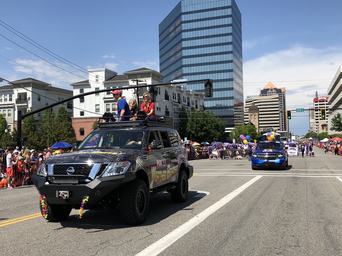 msternfield's tweet photo. A great turnout from the @fox13 team for todayโs @utahpridefest parade. #UtahPrideParade #prideslc #pridefest #SLC https://t.co/sc5Sshr8Nu