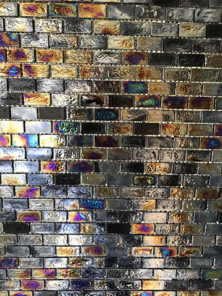 JuppJosh's tweet photo. Glass mosaic shower will pop back to grout it this week https://t.co/m5s5IeujtW