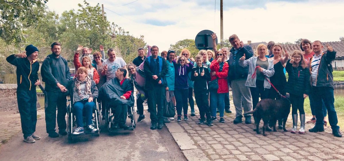 excinclusive's tweet photo. One of our friends @WalkingWSarcoma who loves grt outdoors is dealing with a #sarcoma diagnosis We decided to support him &org a sponsored 5k walk/ wheel/push/ along canal for his fam & @Sarcoma_UK All ages all abilities #WalkingWithSarcoma #ABCD #Skipton We did it! https://t.co/UJiQeJm1mv