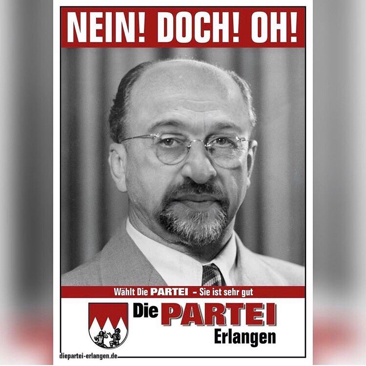 ParteiErlangen's tweet photo. Guess who’s back! Guess who’s back? Mr “Niemand hat die Absicht, in eine GroKo zu gehen.”
.
#LOLSPD #SPD #chulz #Nahles #Schulz https://t.co/KgndewthXJ