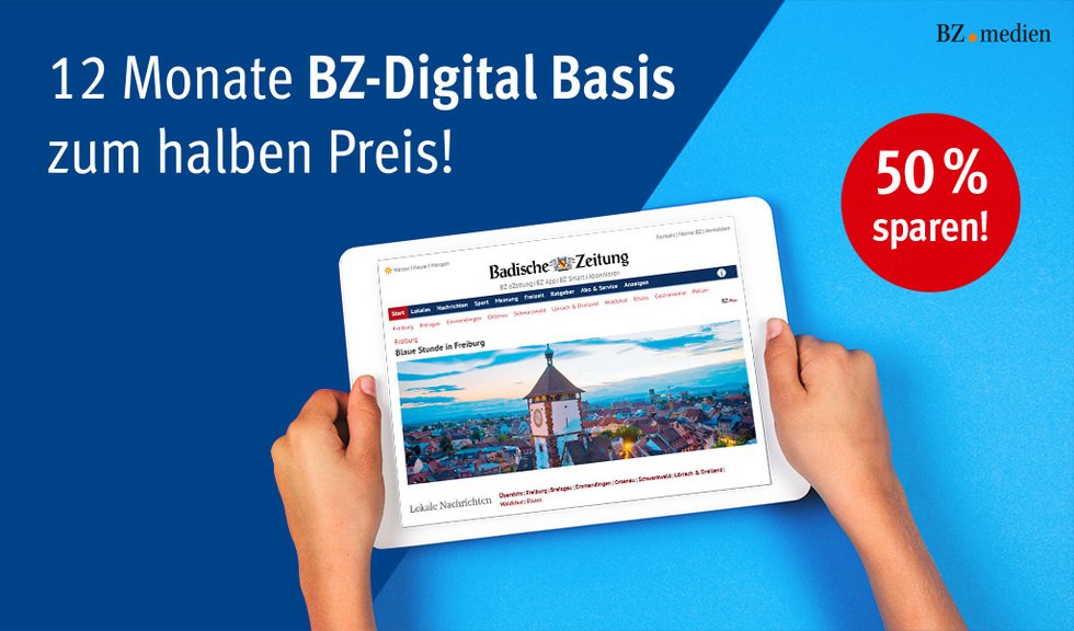 Nur noch heute könnt Ihr unsere Website BZ-Online zum 1/2 Preis bestellen - ohne Artikel-Limit, mit allen BZ-Plusartikeln. Holt Euch 1 Jahr BZ-Digital Basis für die Hälfte: badische-zeitung.de/spar-angebot?c…