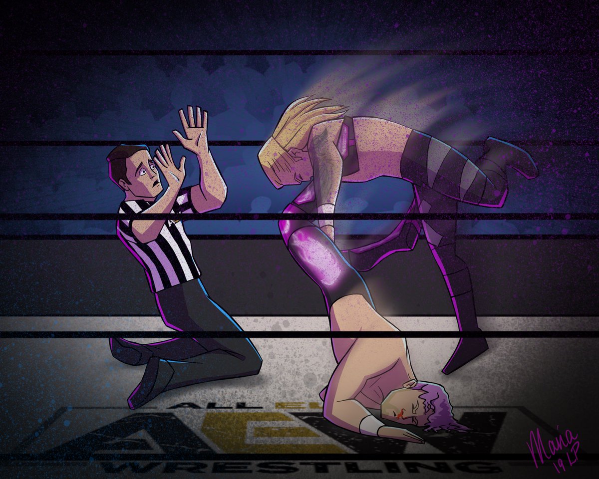 MariaLyngPoulse's tweet photo. The award for BEST EVADE at #AEWDoN goes to @RefTurnerAEW for not getting squashed by @IAmJericho propelled by @KennyOmegamanX
#allelitewrestling #aew #bteanimation #animatedbte #alphavsomega2 https://t.co/iBVNYsnTdX