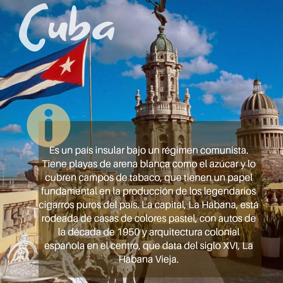 TeamTakiShot9's tweet photo. 🛳 #CallingForCapLAY 🏖
Decimosexta parada, Cuba. Un país caracterizado por sus casa de colores pastel, con autos de la década de 1950 y arquitectura colonial, encontrados en su capital, La Habana.
@weareoneEXO @layzhang @lay_studio https://t.co/Tww2c5lfrE