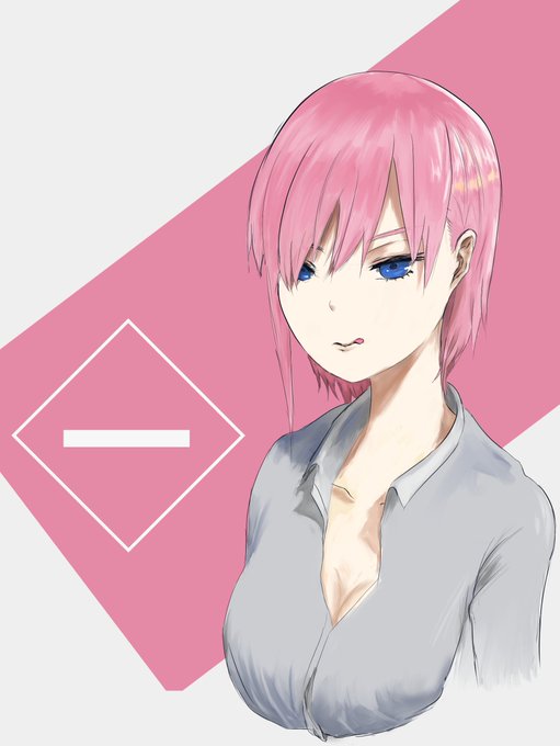 white鋼さんがTwitterに投稿した中野一花(五等分の花嫁)のイラスト。