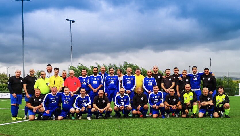 PC14398Naylor's tweet photo. Billiant afternoon representing #GMPTameside taking on the dads of @Follo_FC
We ran out 11-3 winners, a scoreline that was a little harsh on #FolloFC, who played some great football at times
The only result that matters though, was the £294.55 raised for Follo
#FollowFollo https://t.co/HiWT4MTVNH