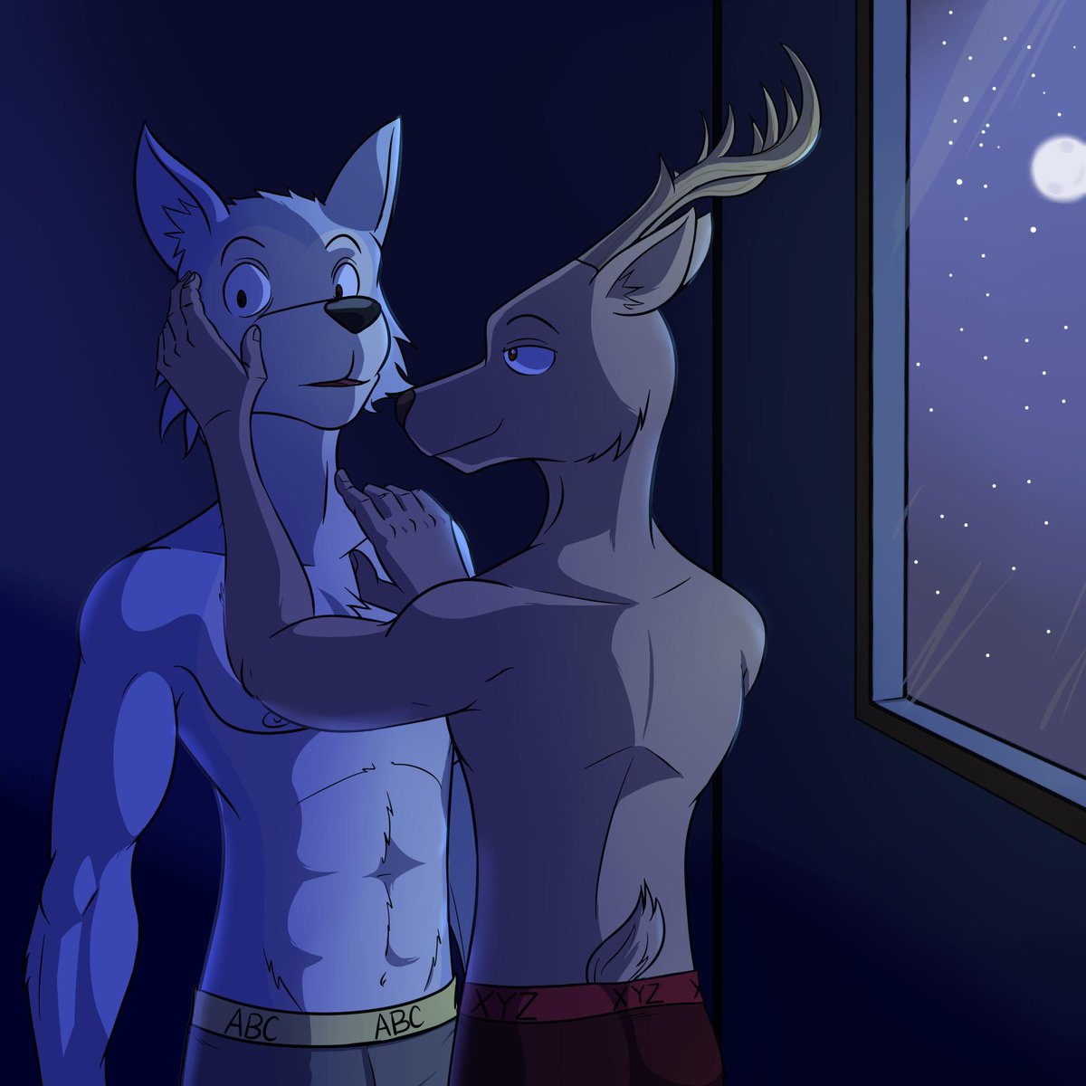 I drew some Beastars slash since Legosi and Louis are unusually gay for eac...