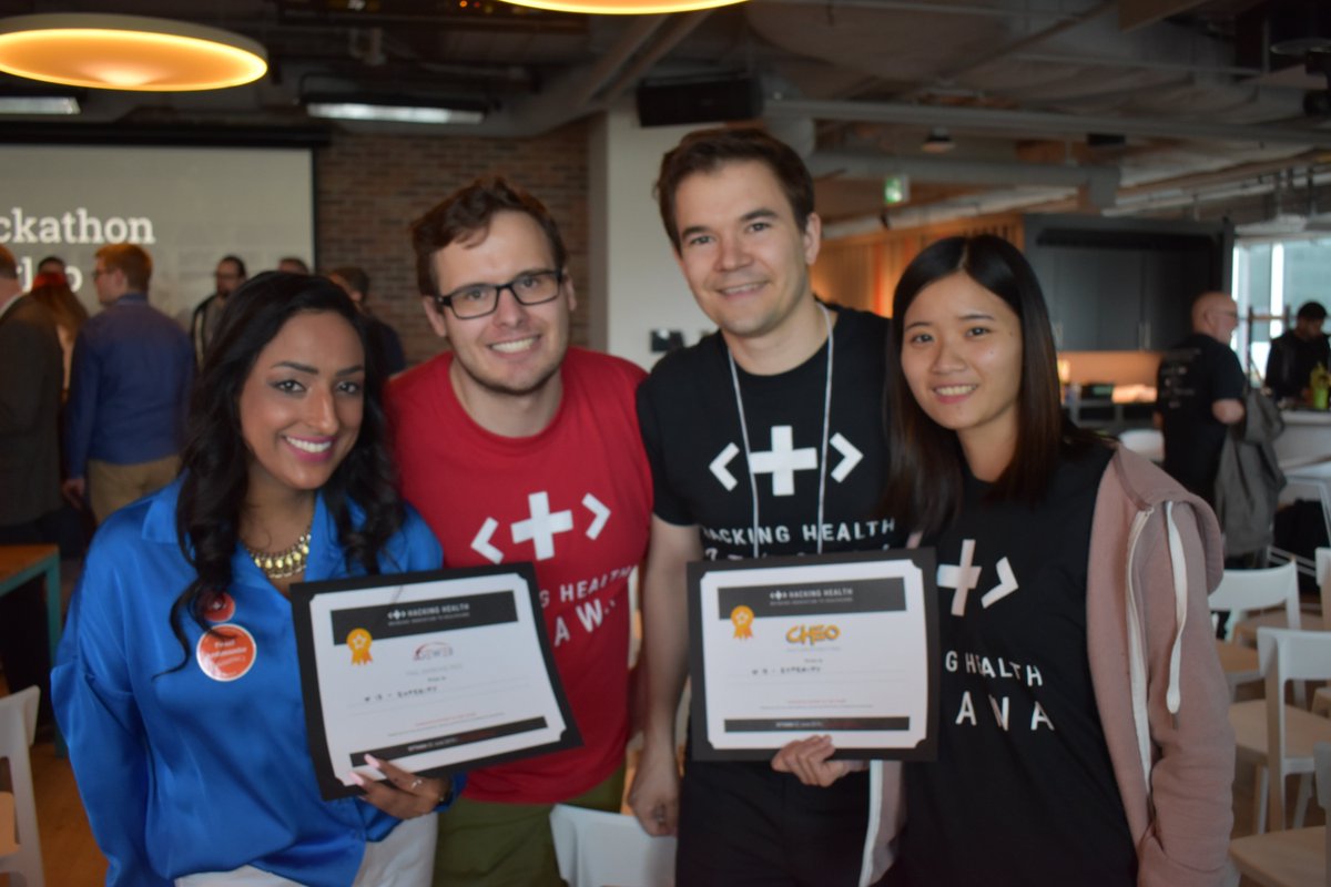 Heidi_Sveistrup's tweet photo. Truly impressed by the phenomenal developments at this year’s #HIP613 hackathon. Congratulations to the winners, and to everyone who participated in this event!
@CHEOHospital @HHOttawa https://t.co/CB0WGEKuq1