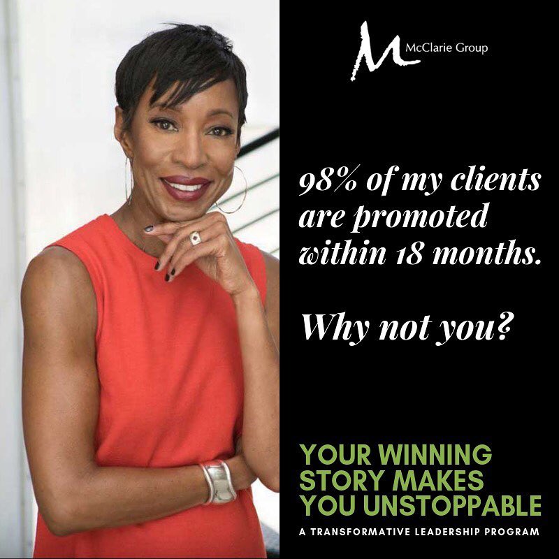 Ready to move your career forward? Great! Let’s do it. My new 2-day workshop &amp; 6-week follow-up will transform your career &amp; your life. Starts June 8-9! Details: mcclariegroup.com/unstoppable   

#career #csuite #storytelling #knowyourvalue #esp #unstoppable #yourwinningstory