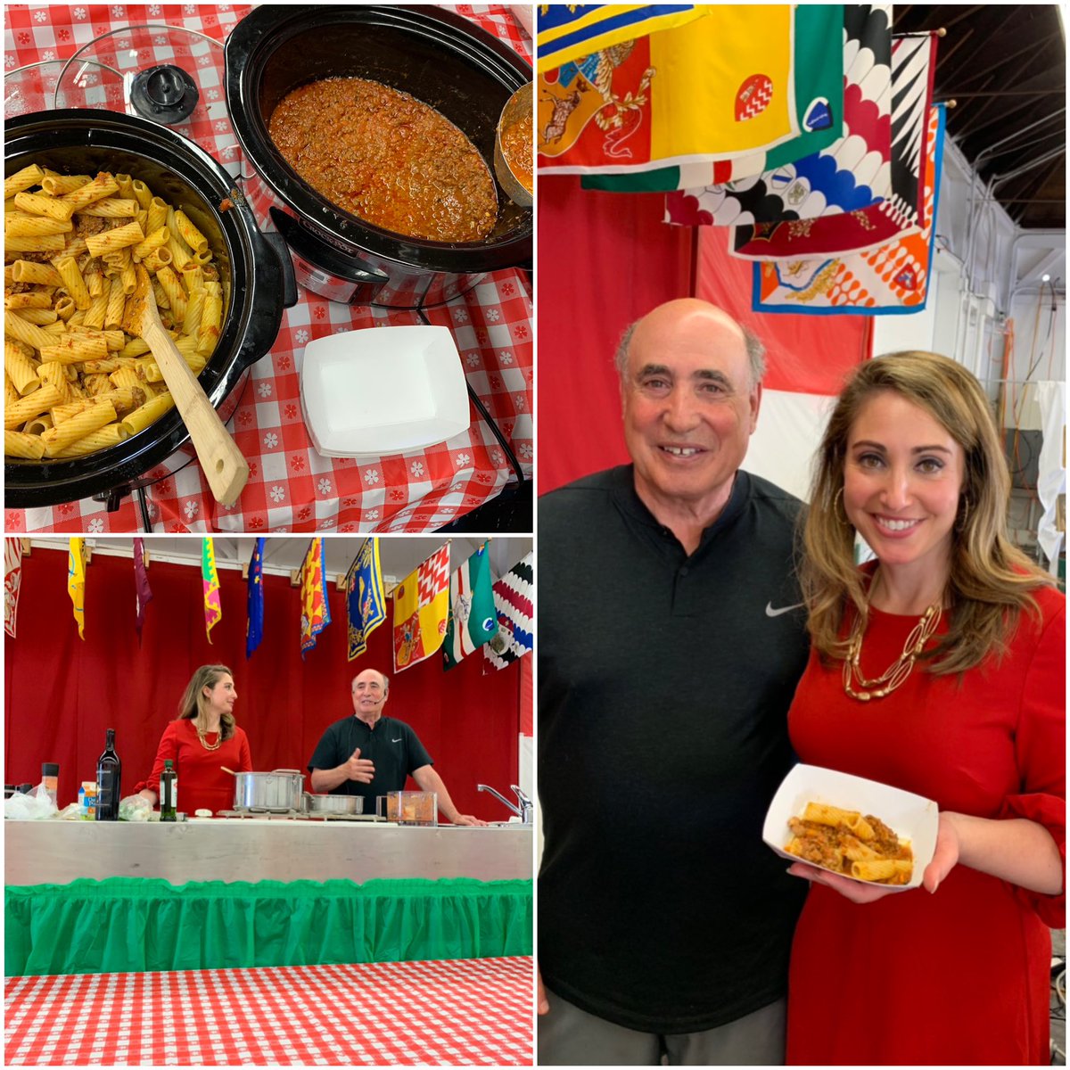 meghanmongillo's tweet photo. Another fun year @CincItalia ! My dad made his bolognese “not a tomato sauce with meat...it’s a meat sauce flavored with a little tomato” @Local12 #festivalseason #cincitalia https://t.co/q2uN3mlXai
