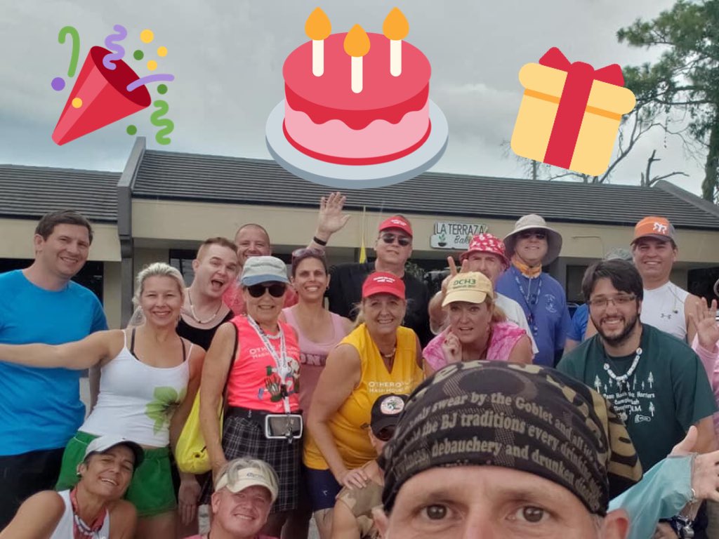 DickJakey's tweet photo. O2h3 #1944: DJ &amp; Kiddus’s Birthday Hash #hare #OnOn #otherorlando #Orlando #running #trail #truetrail #drinking #hashhouseharriers #O2H3 https://t.co/QMYVsayc1v