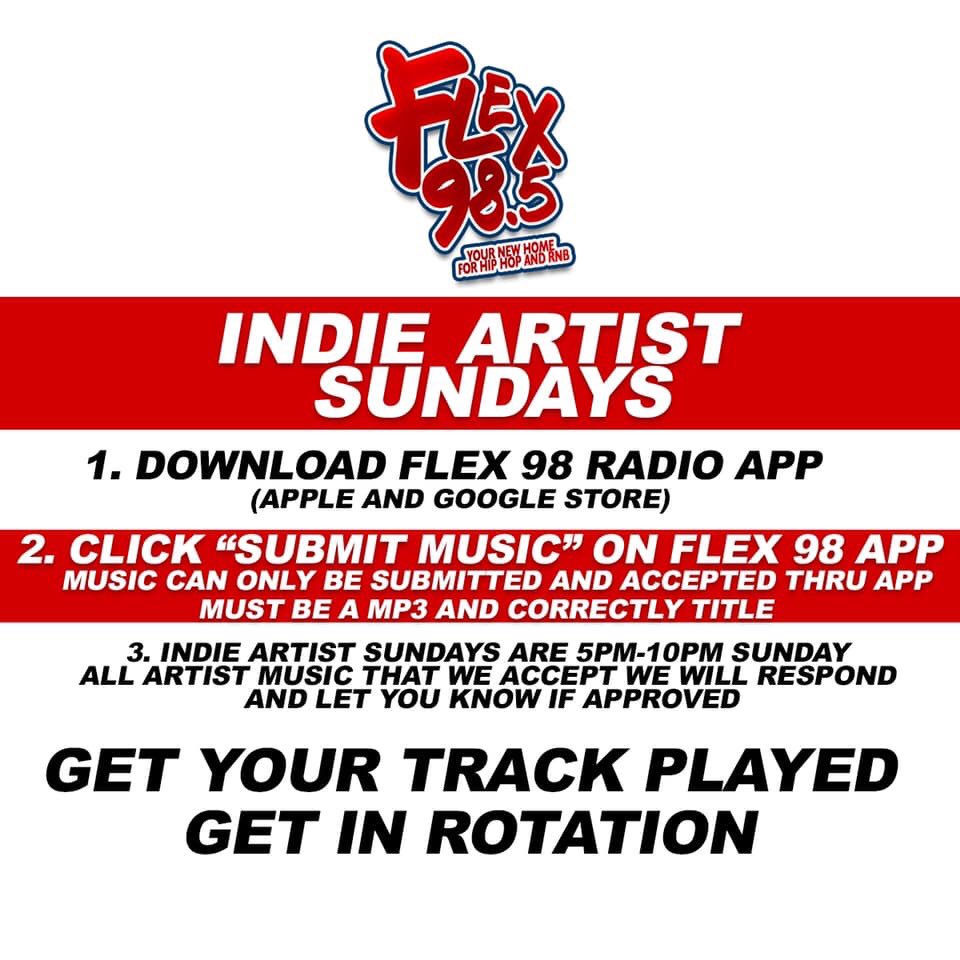 flex985's tweet photo. Indie Sundays starts in 5 mins tune in!!!! https://t.co/U5Tt4lcy2G