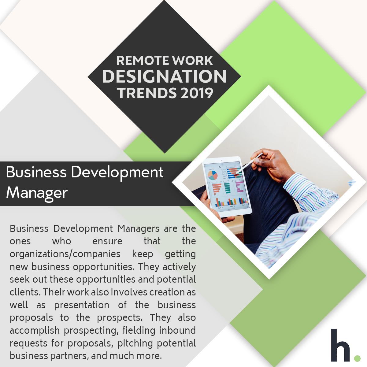 The responsibility of getting business falls upon the shoulders of the Business Development Manager. Not only he/she deals with the prospective clients, but is also involved in prospecting and seeking out opportunities!
#remotework #remoteworking #virtualwork #digitalnomad