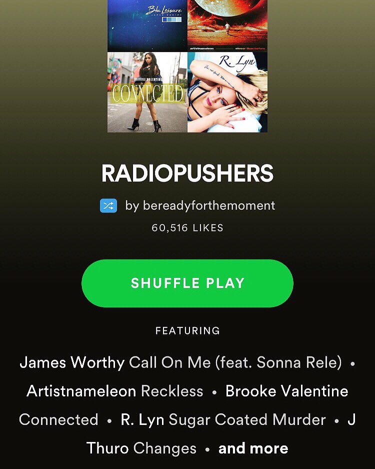 #SpotifyPlaylists <a href="/RadioPushers/">RADIOPUSHERS</a> <a href="/Dev_AMIL/">AMILinati</a> #HeatUp #AMILsoul #PentagramBandz #Creme #Loyalty spoti.fi/2ps5DdC 
*
*
*
#SpotifyPlaylist #SpotifyArtists #Spotify #RadioPushers  #IndieArtists #resultsandnohype #DreamHustleWin #IndieArtists #AMILkhemy @PatienceJay_