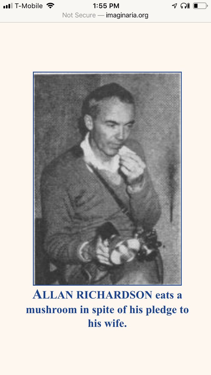 A 1957 Life magazine article on use of Psilocybin mushrooms by the Mazatec people of Mexico, a decade before the demonizing of psychedelics and full of images we can all relate to: imaginaria.org/wasson/life.htm