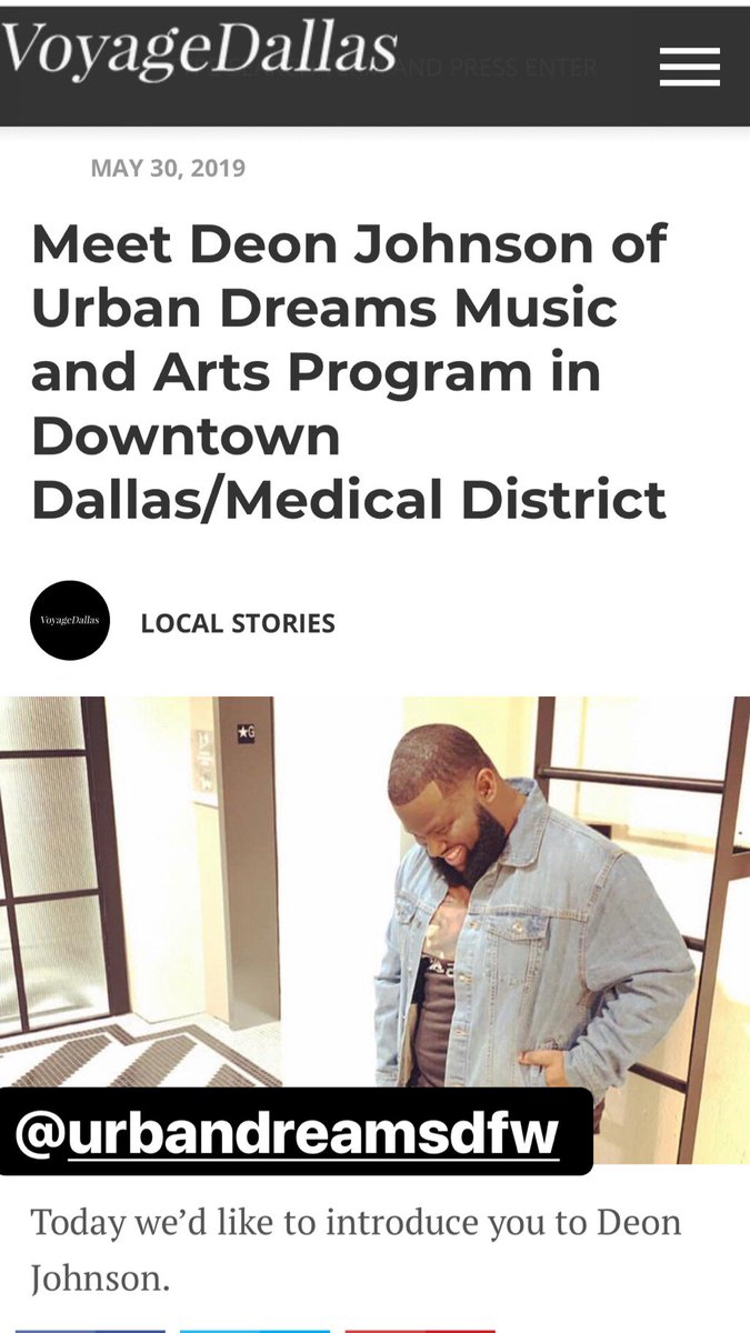 Check out my feature on VoyageDallas ✊🏾 #BlackAndGifted #Talented #AlphaMan #DFWARTS #HBCU #SWACBANDS #DrJohnson voyagedallas.com/interview/meet…