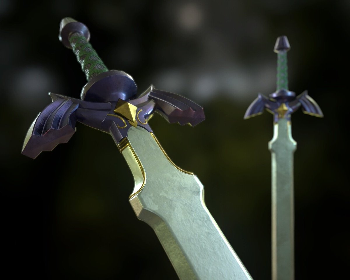 PabThrasher's tweet image. Master Sword Ocarina of Time, fragment. 
•Modeled #autodesk3dsmax 
•Textured #substancepainter 
•Rendered #marmosettoolbag 
#pablogh3d #thelegendofzelda #nintendo