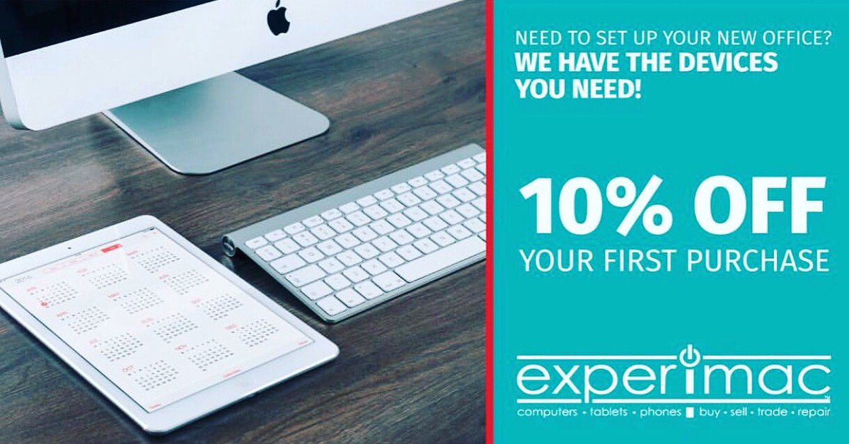 ExperimacEL's tweet photo. Let us hook you up with all the new Apple®️ gear you need! Take 10% off our already low prices on your first visit! We do repairs as well. Swing by Mon-Sat 10AM-7PM. 

#experimac #experimacel #refurbishedapple #apple #forsale #imac #ipad #macbook #repairs #tradein https://t.co/ZYazsNIKPb