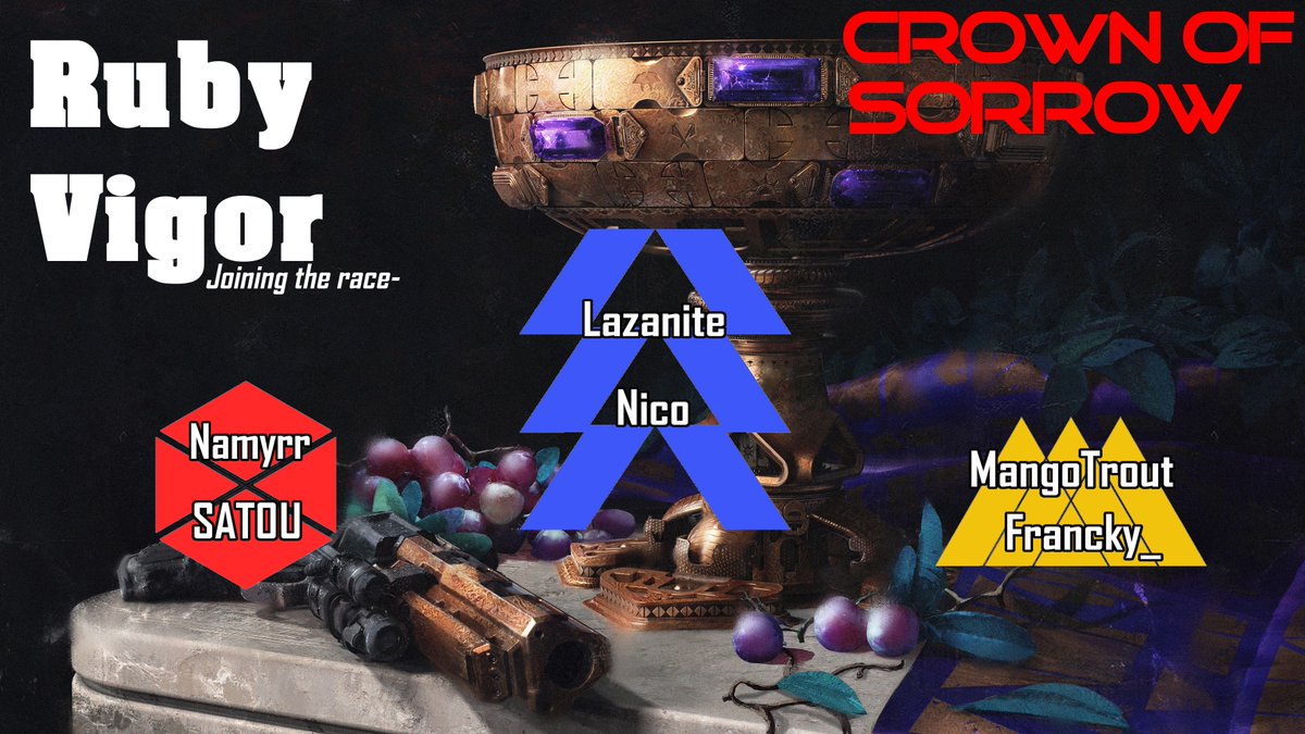 ExodesiB's tweet photo. Ruby Vigor is ready for #CrownOfSorrow!
@NicoDiMaria_ @Franckie__ @Lazanite @DestinyTheGame
#RaidPrep https://t.co/HqTtAVKczF