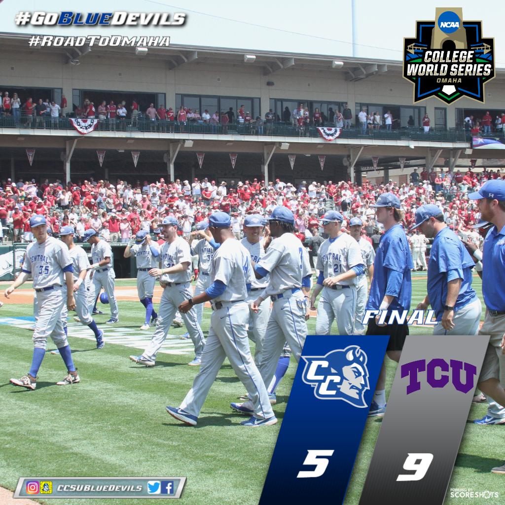 CCSUBlueDevils's tweet image. The Blue Devils end their season with a 31-23 record and won the program&apos;s first NCAA game. Thanks to all the fans for the support!
#GoBlueDevils #RoadToOmaha