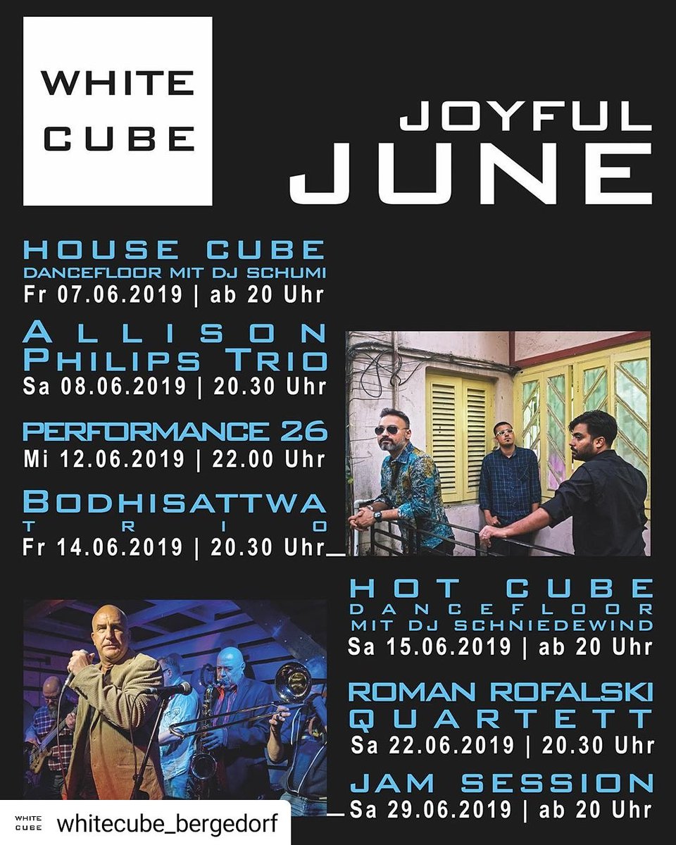 We start off our European sojourn this year with White Cube Bergedorf. Be there if you are in #Hamburg. 
#whitecubebergedorf #livegig #livejazz #jazz #europeansummer #bandsontour #june #indianjazz