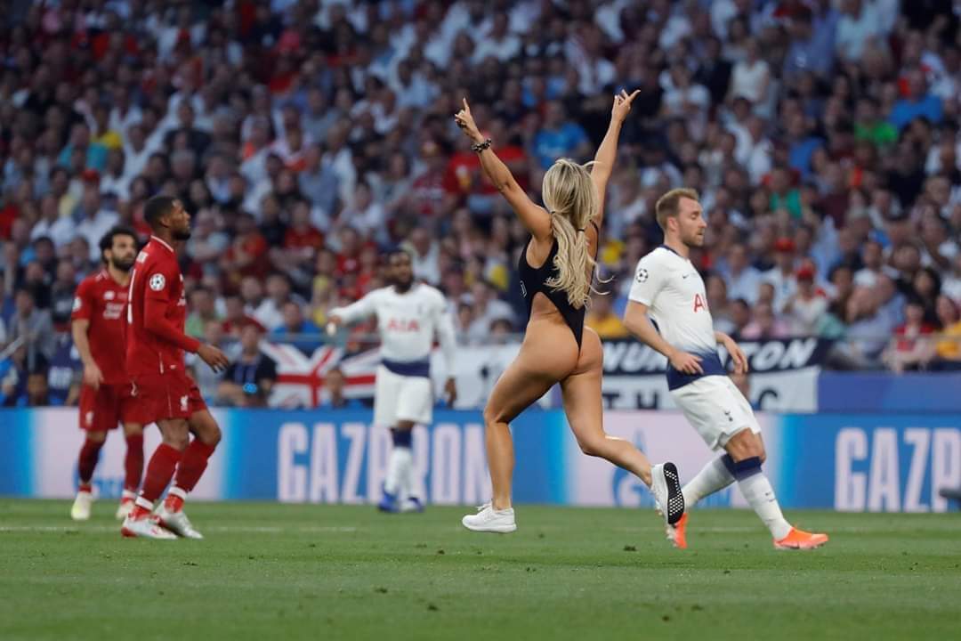 blonde soccer streaker