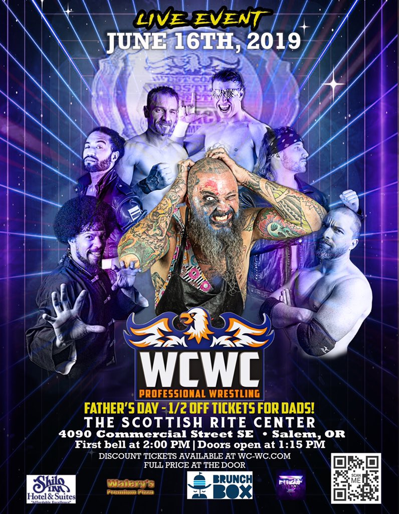 TheWCWC's tweet image. Our Father’s Day Live Event is just 2 weeks away! Get special discount pricing just for dads and experience live pro wrestling with #TheWCWC!
