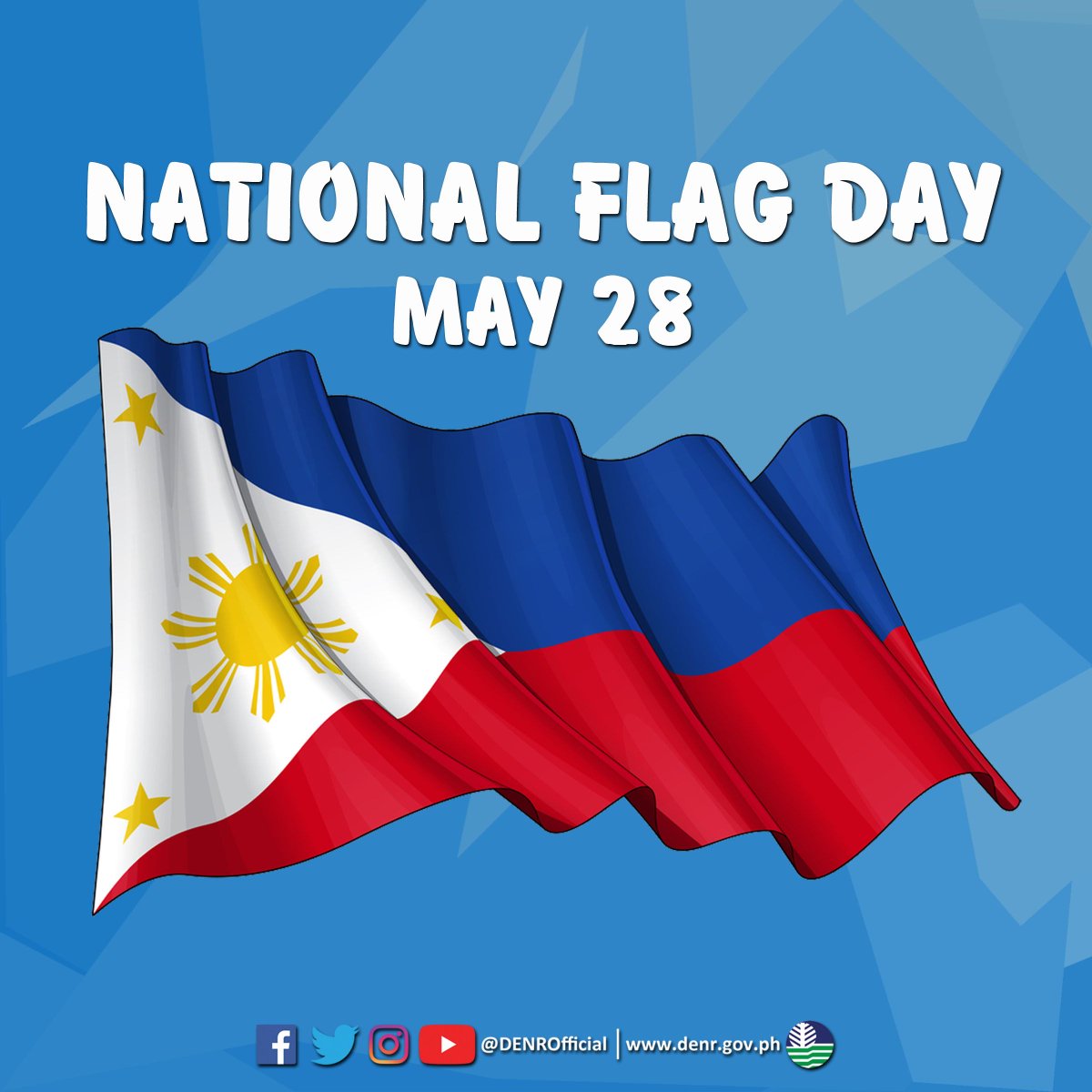 DENROfficial's tweet photo. #DYK: Under RA8941, the flag should be prominently displayed every Apr9 (Araw ng Kagitingan), May1 (Labor Day), May28-June12; last Sunday of August (Natl Heroes Day); Nov30 (Bonifacio Day), and Dec30 (Rizal Day). #SaluteToACleanFlag 
Read more --> https://t.co/F6C4kWOA7R https://t.co/oMj5lxqAtZ