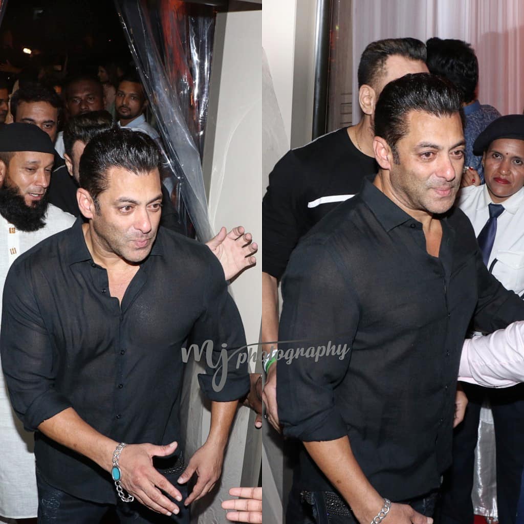 Salman Khan last night at #BabaSiddiqueIftaarParty !!