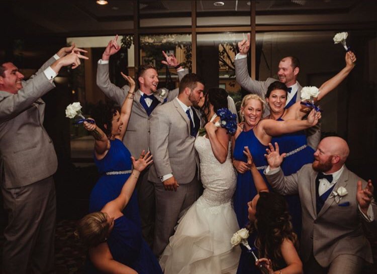 MrsCosper's tweet photo. We are MARRIED! &amp; we had the best I Do Crew... ever! 💙 https://t.co/9UhknEG7HU
