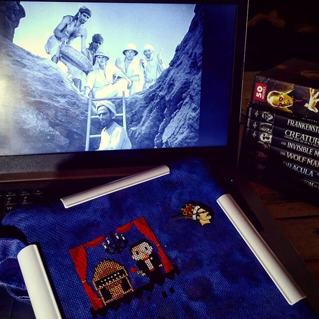 bit.ly/2Z3CyoA working on the #UniversalMonsterSal while watching my collection of Universal monster movies.
Right now I'm watching The Mummy and stitching the Mummy portion of the pattern.
.
.
.
.
.
.
.
.
.
.
.
#crossstitch #CrossStitcher #malestitcher #malecrossstitc…