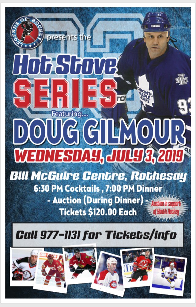 Hockey fans in Atlantic Canada get ready for an evening with Hockey Legend Doug Gilmour.