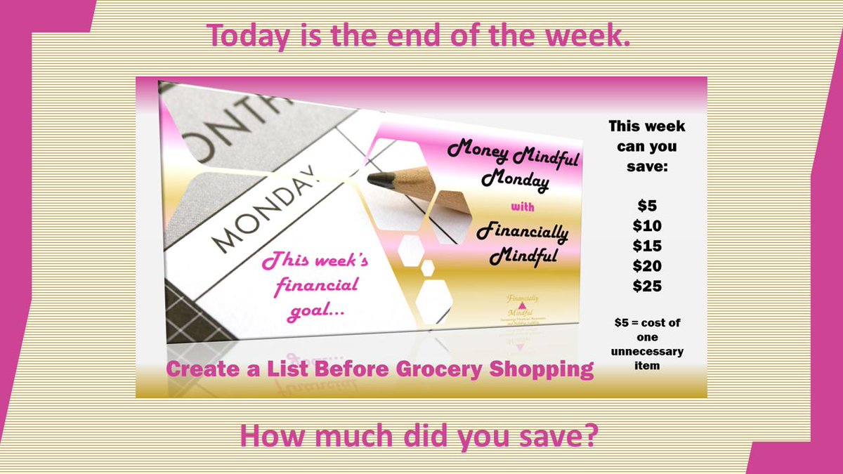 FinMindful's tweet photo. Today is the end of the week. How much did you save this week on grocery shopping? #financiallymindful #financialgoals #savings #saveforthefuture https://t.co/23dItfcgsF