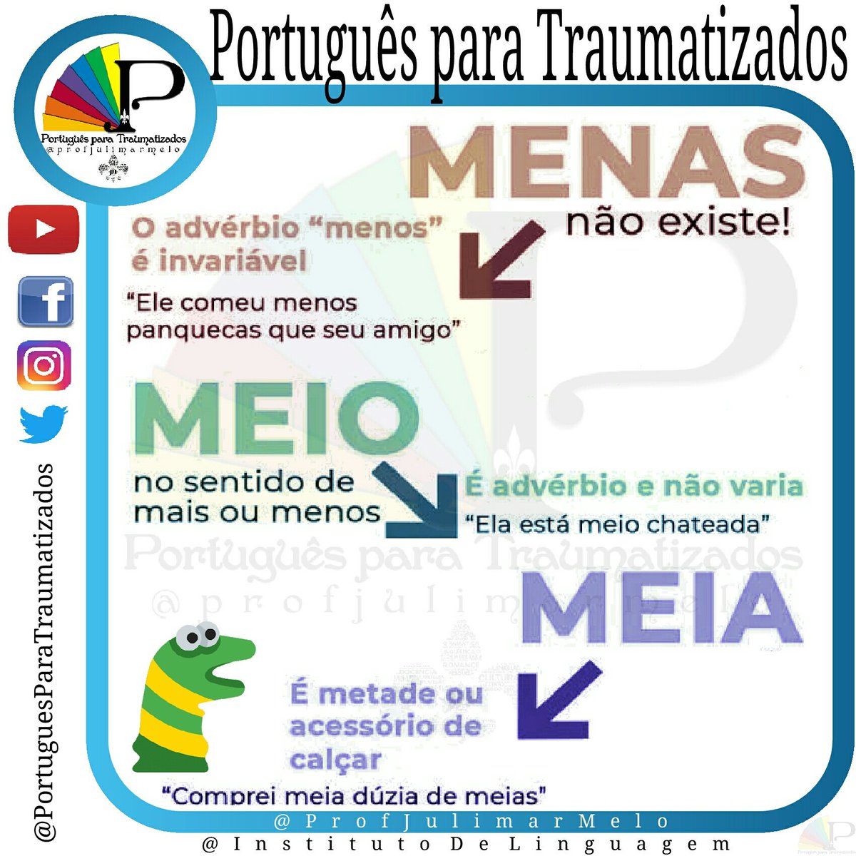 PortugSemTrauma's tweet photo. #PortuguesSemTrauma | https://t.co/l7E0qB048H | Uso das #Palavras 'Menas', Meio e Meia
@PortugSemTrauma
#pm #pc #alfacon #concurso #pmdf #pf #prf #concursospublicos #concurseiro #concursopublico #pcdf #pmsp #concurseira  #delegado #cesgranrio #cetro #idecan #iades #atépassar #fgv https://t.co/7ePrxvV8QQ