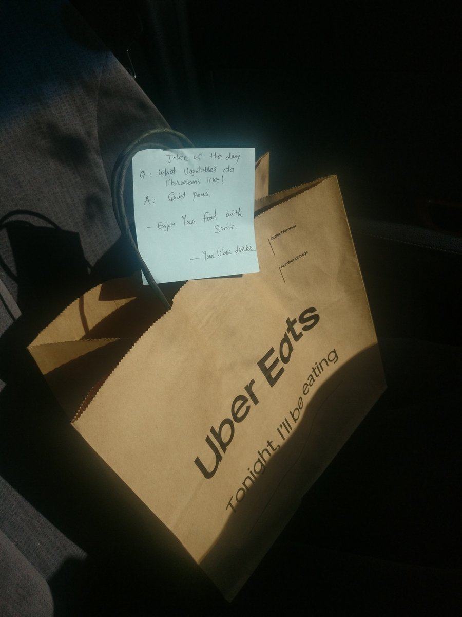 dhruV_icky's tweet photo. When you are delivering food with Smile. I have been  also delivering Jokes note to the Customer.

#Servicetweet #Auckland #happycustomer 
@UberEats @Uber_Support @Uber @Uber_NZ https://t.co/elwq5tJrht